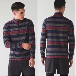 Lululemon Surge Warm 1/2 Zip in Road Stripe